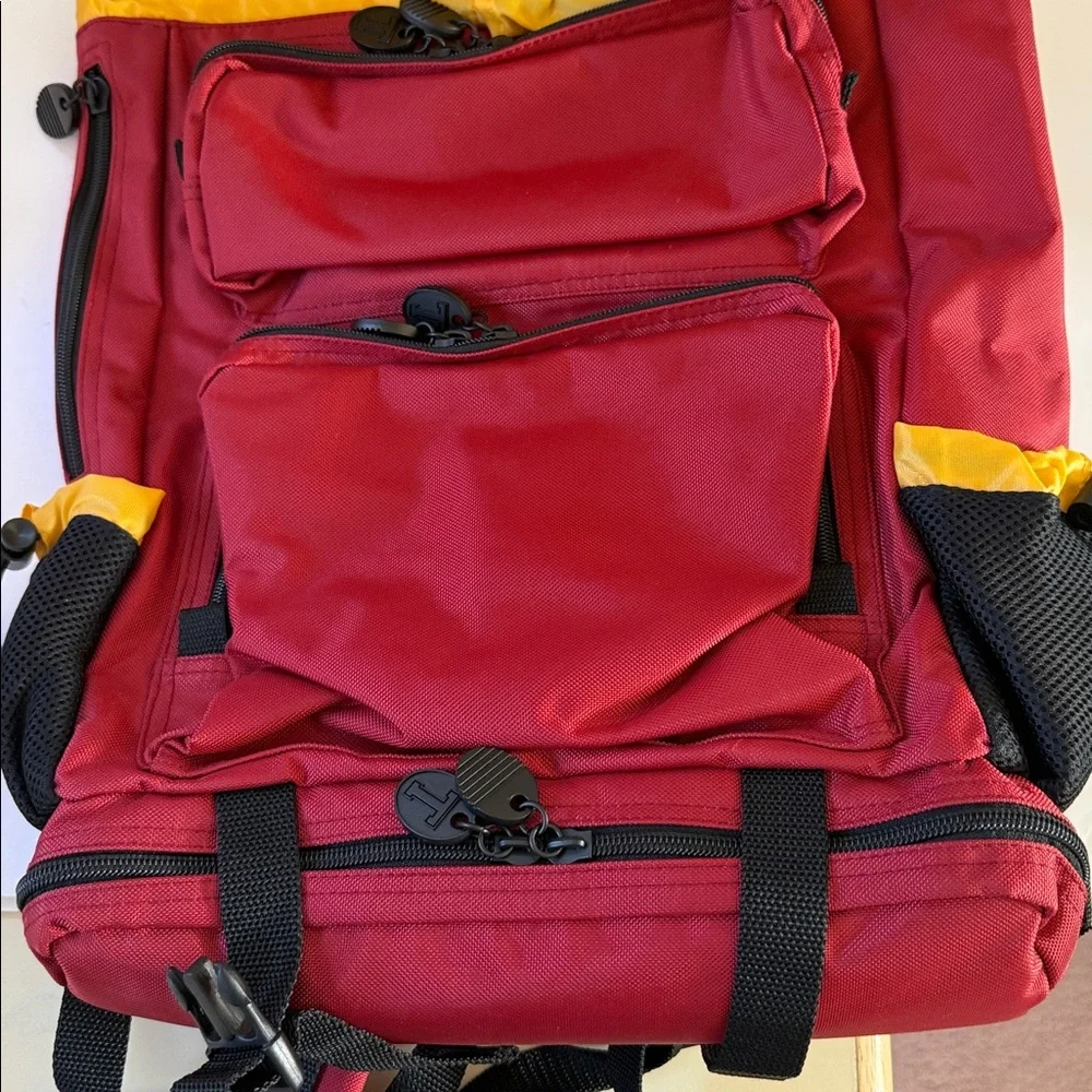New Vintage Todd Oldham Laptop Bagpack, Red